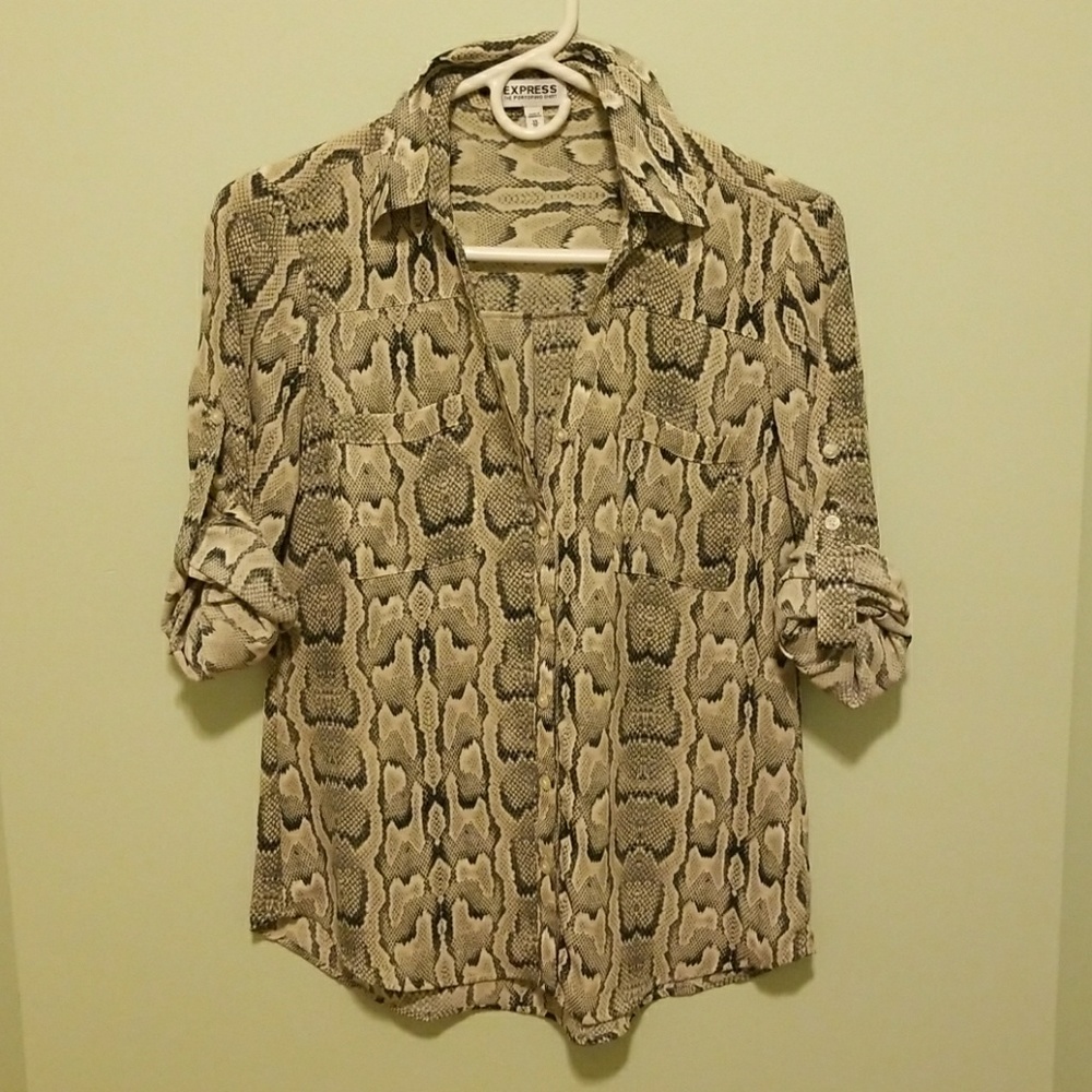 Express zebra blouse